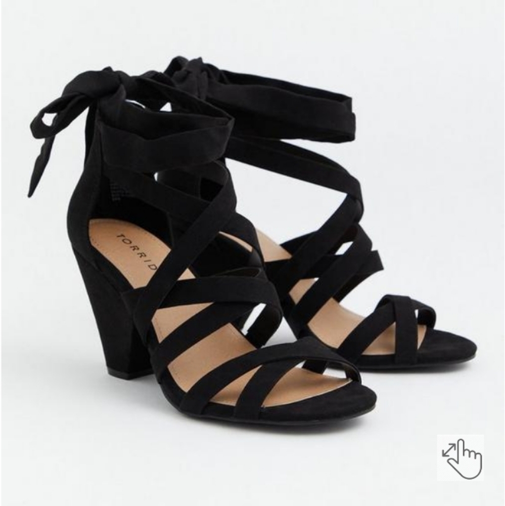 Torrid Ankle Wrap Cone Heel Sandal